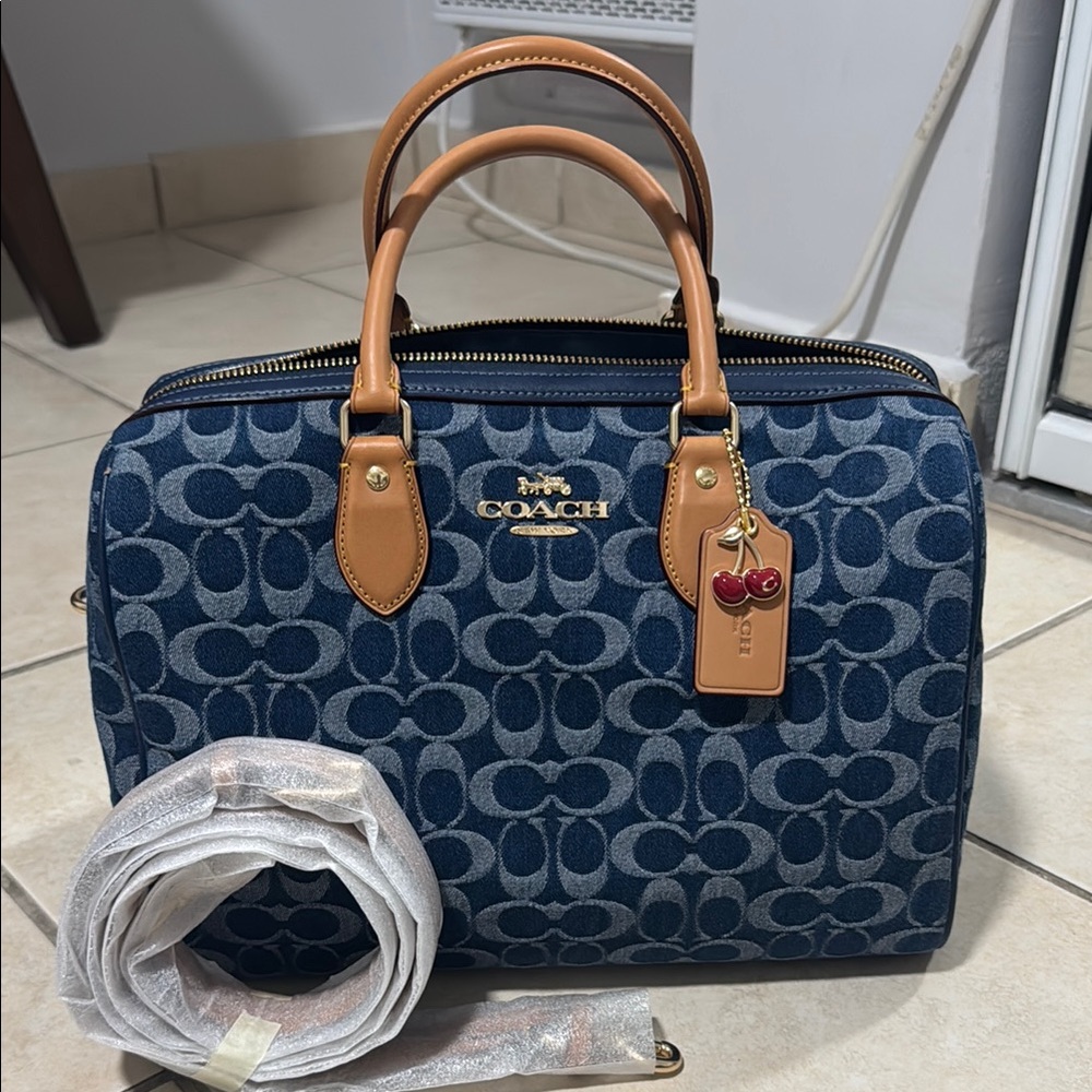 Coach Denim Large Rowan